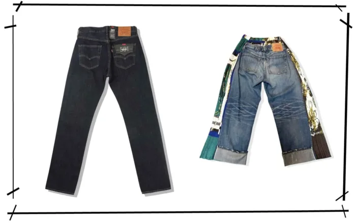 JUNYAWATANABE Comme de Garcons X Levis 501 Denim Pants Series