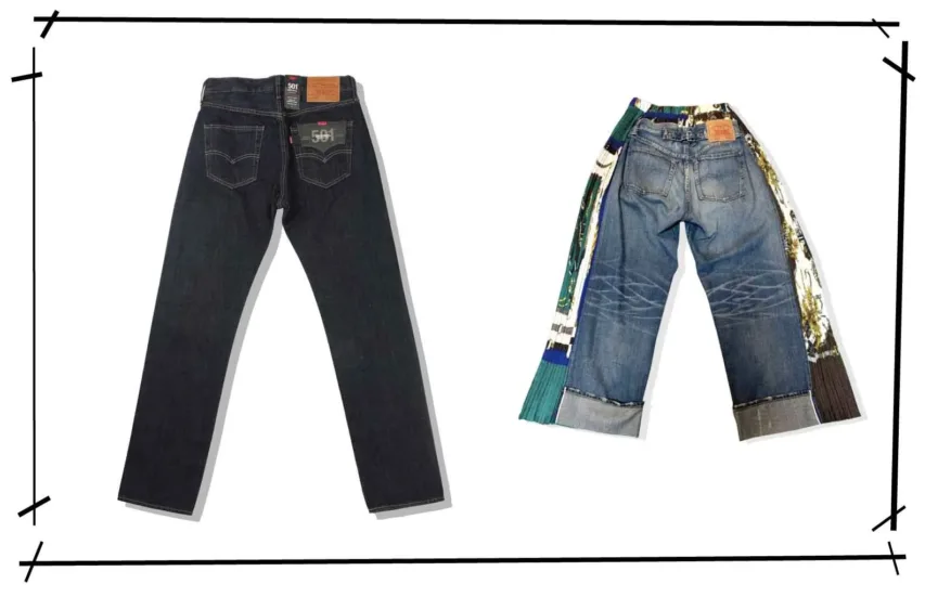 JUNYAWATANABE Comme de Garcons X Levis 501 Denim Pants Series