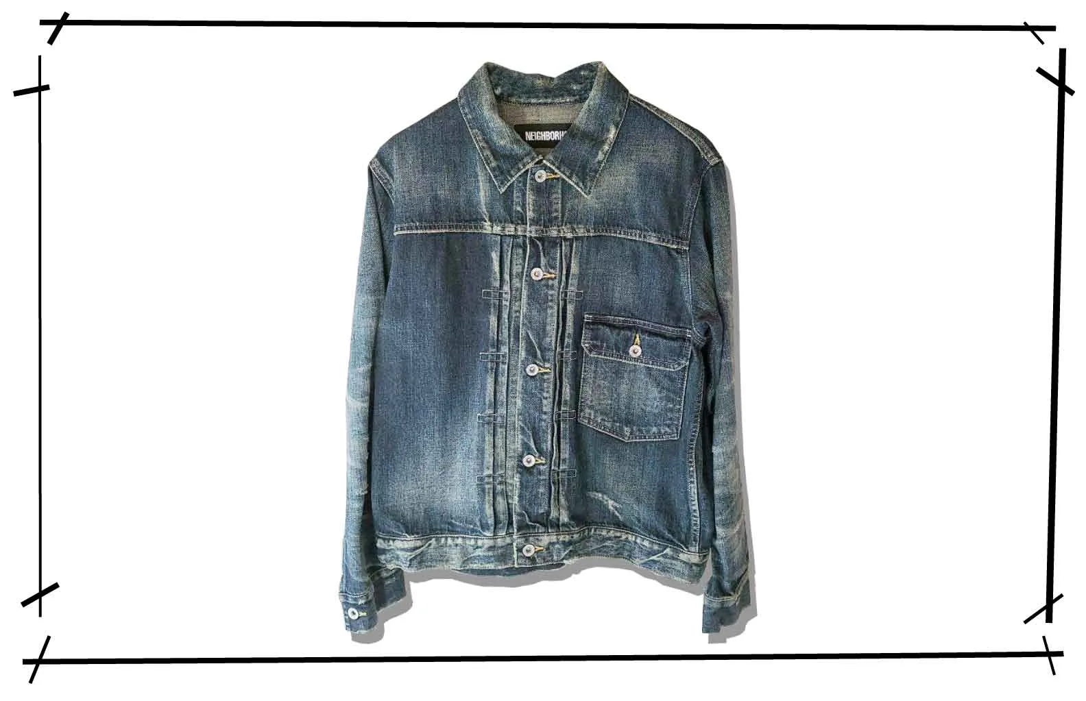 Neighborhodd SAVAGE STOCKMAN TYPE-A C-JKT 211XBNH-JKM02 Denim Jacket