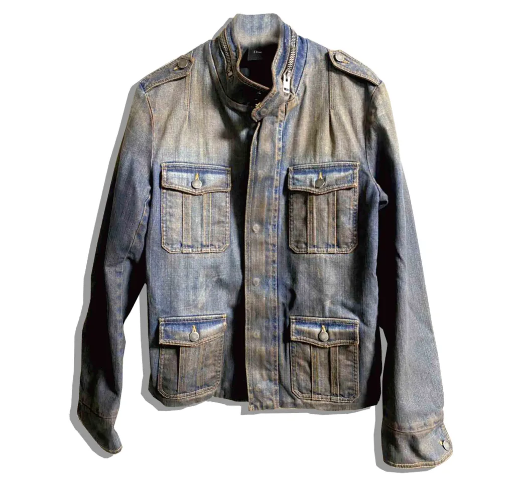 DiorHomme M-65 RED LUST Denim Field JAcket 2005AW Front