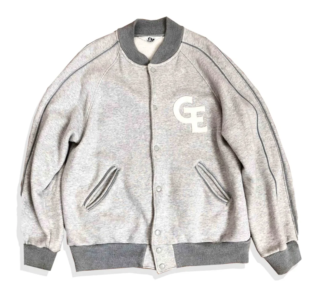 Good Enough sweat stadium Jacket Grey Front