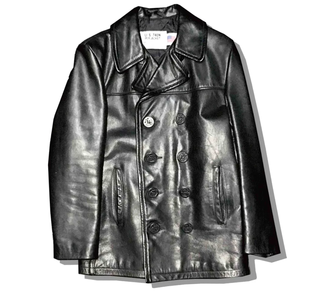 Schott Leather Pea JAcket U.S 740N Front
