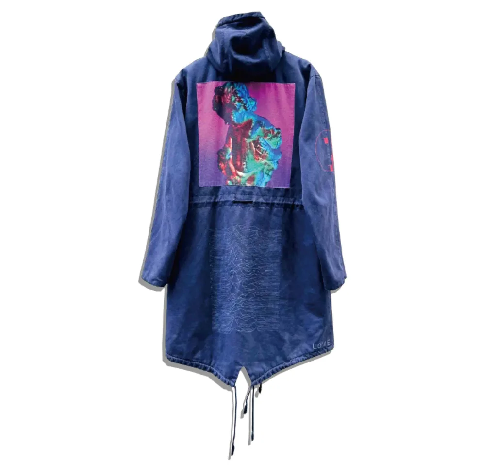 rafsimons mods coat 2003AW midnight blue BAck