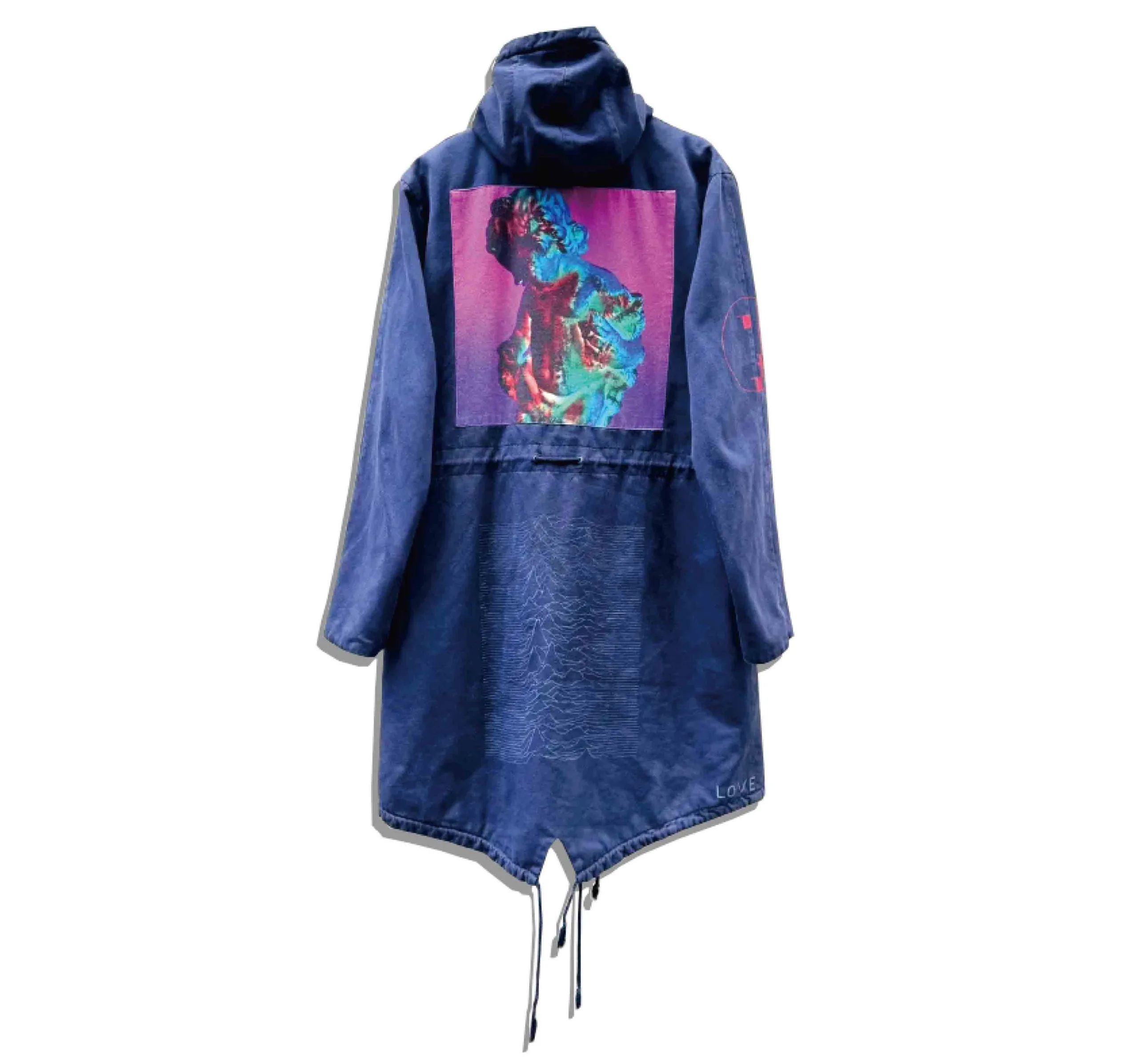 rafsimons mods coat 2003AW midnight blue BAck