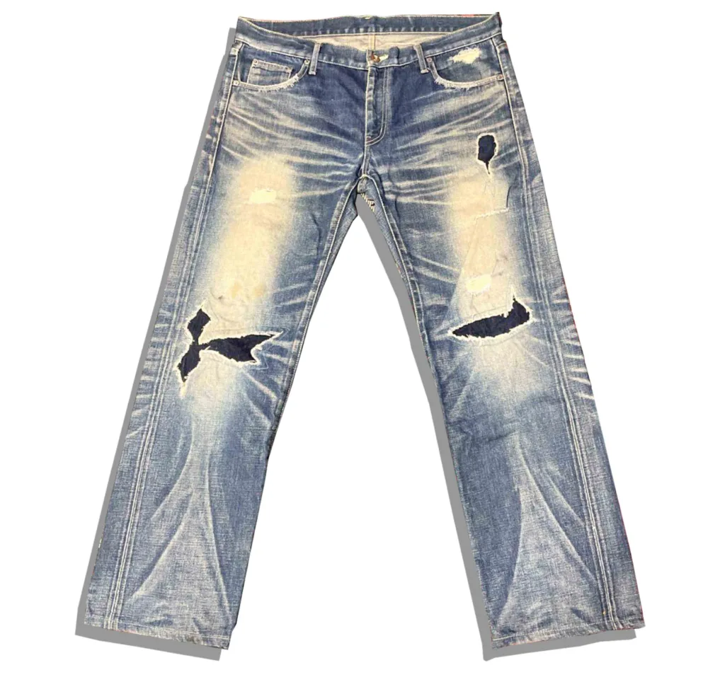 NEIGHBORHOOD NARROW STRAIGHT 06EX SAVAGE LEVEL4 denim Pants FRont