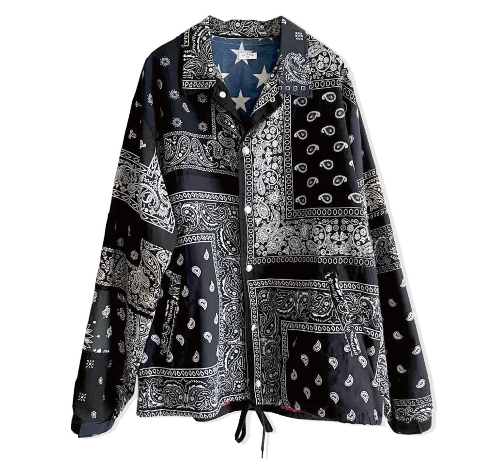 OldPark banadana BLack Coach Jacket Front