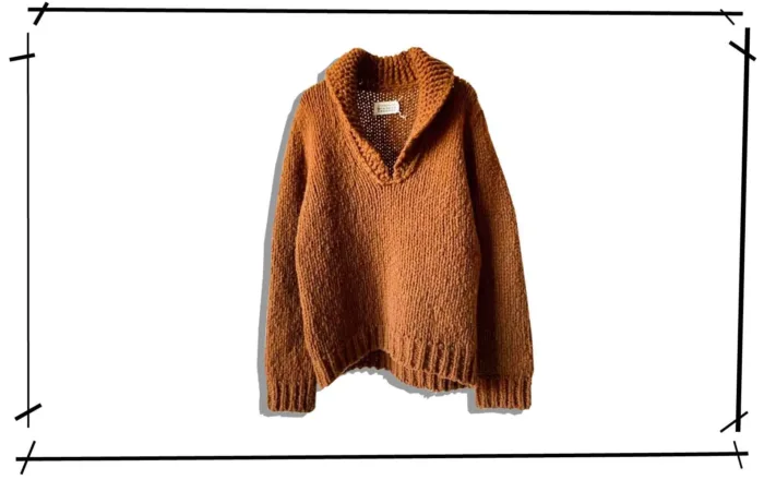 Maison Martin Margiel Shawl Collor Knit Brown 10 2000AW