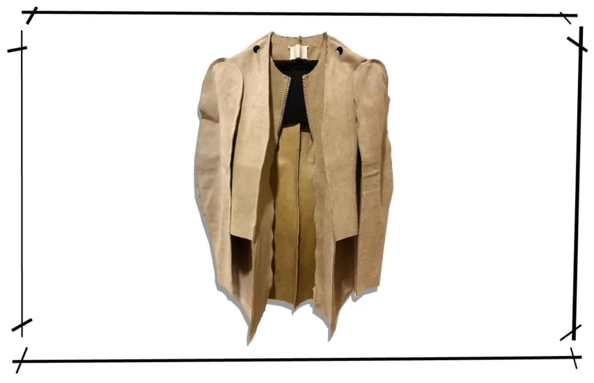 Maison Martin Margiela Beige Flat Garment Jacket Suede 1998SS
