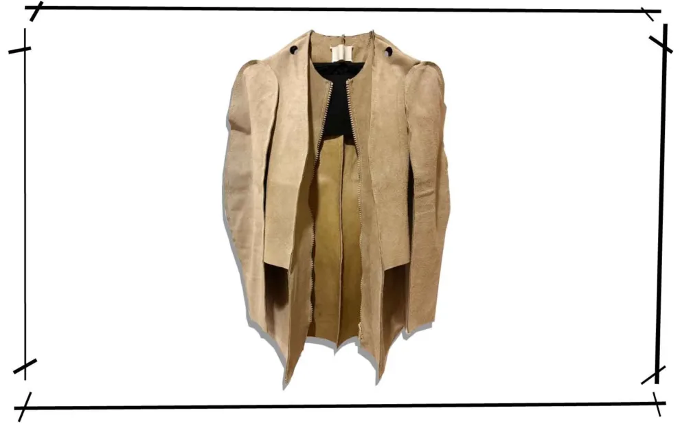 Maison Martin Margiela Beige Flat Garment Jacket Suede 1998SS