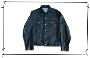 Maison Martin Margiela Black Painted Denim Jacket Bianchetto Artisanal 2000AW