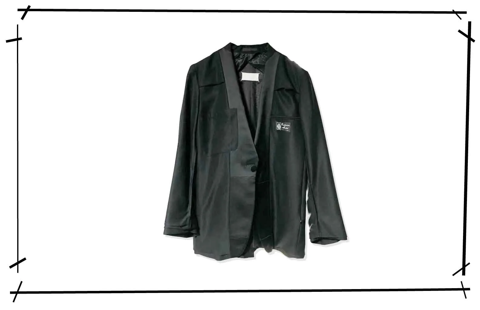Maison Martin Margiela in side out one Button Jacket Black2000SS