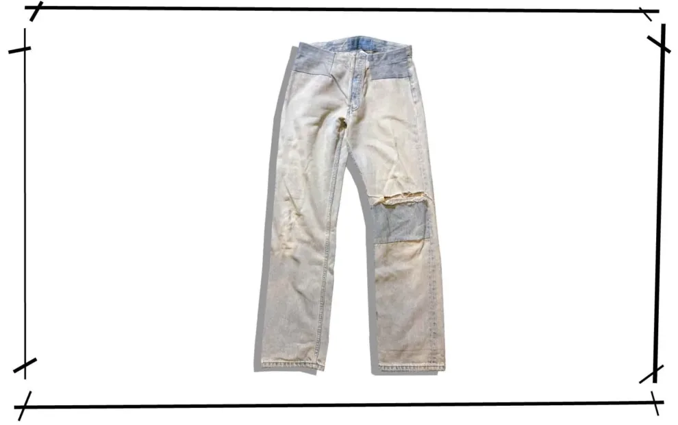 Masion Martin Margiela Patchwork Denim Pants Artisanal 2002SS